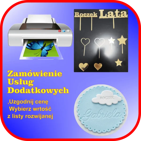 Usługa dodatkowa do Topperów, Opłatków, Figurek