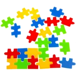 Puzzle z masy cukrowej na tort 4cmx2,5 cm